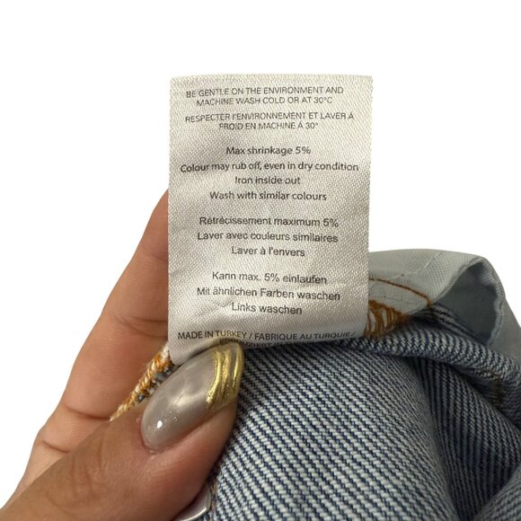 Ganni Camfield Medium Denim Wide Leg Jeans Womens Size 25 - Picture 5 of 7